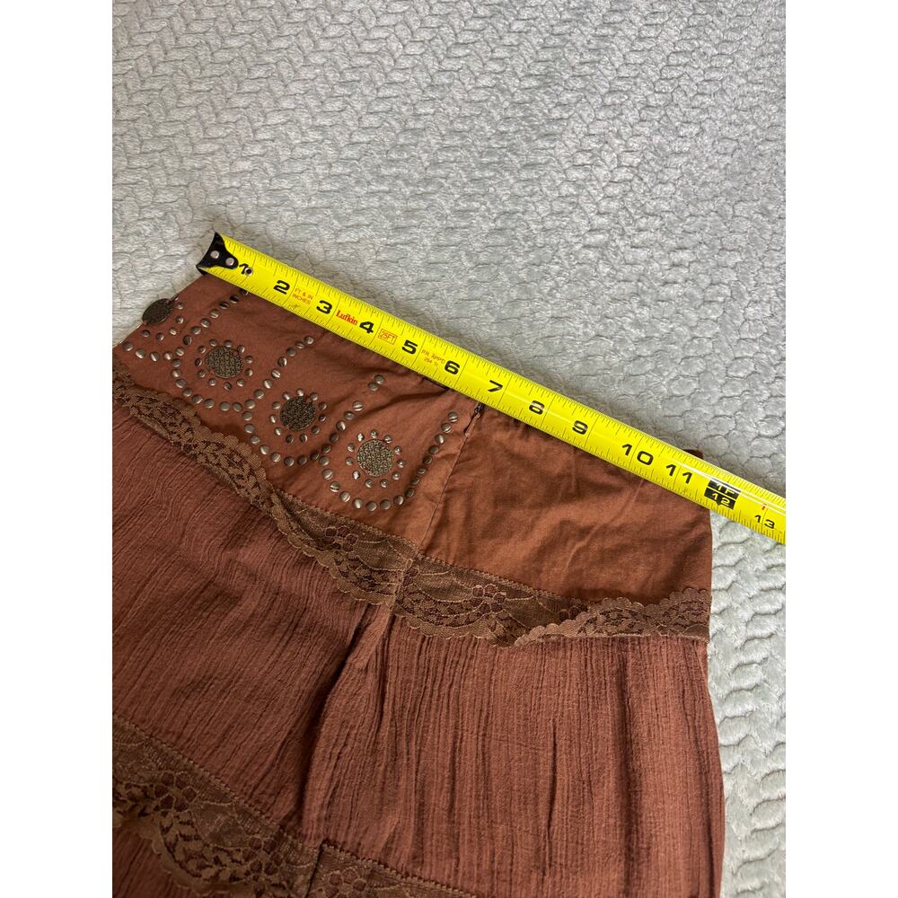 Mary-Kate & Ashley Brown Boho Maxi Skirt — Size 8 - Picture 4 of 6